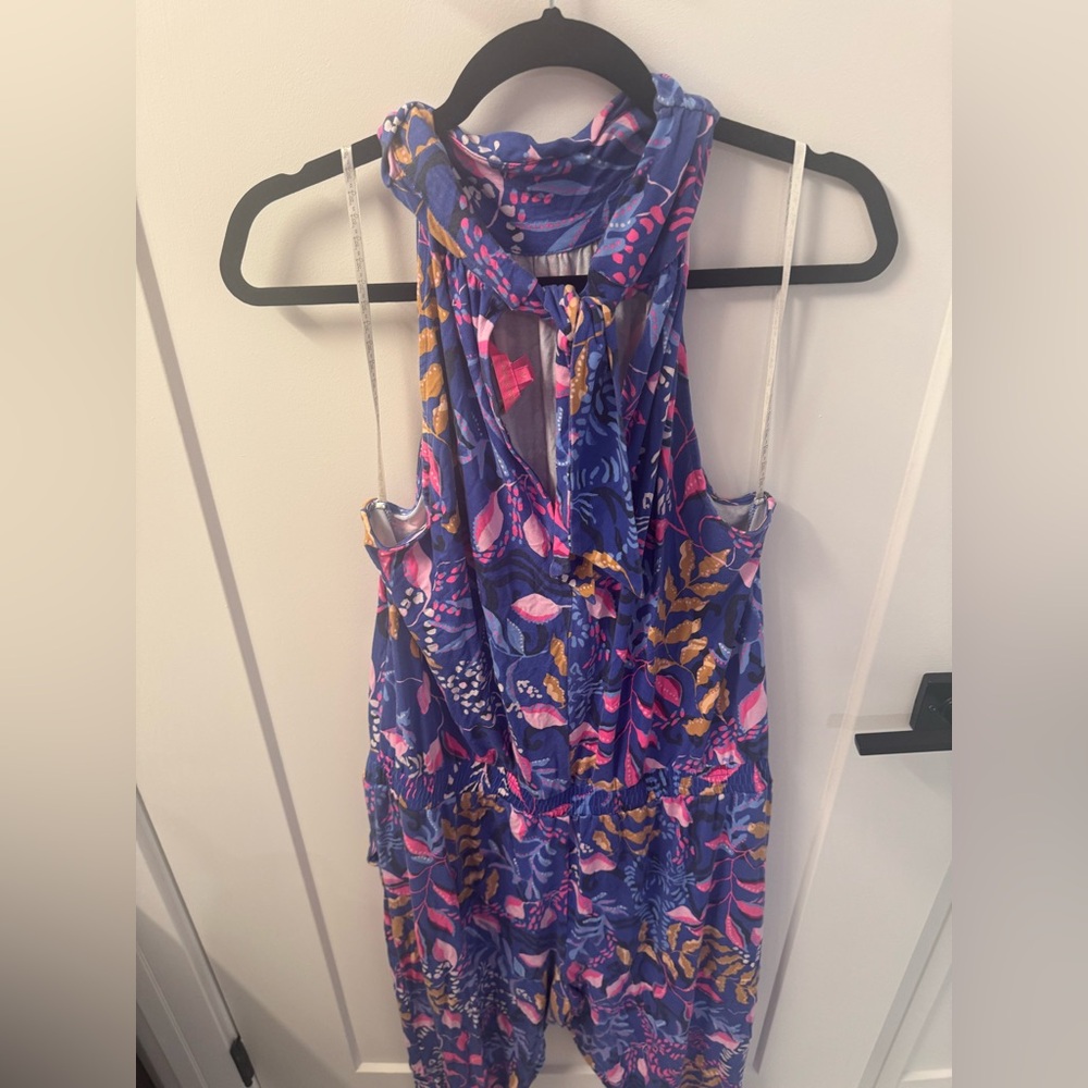 Lilly Pulitzer Blue and Pink Floral Jumpsuit - Picture 3 of 4